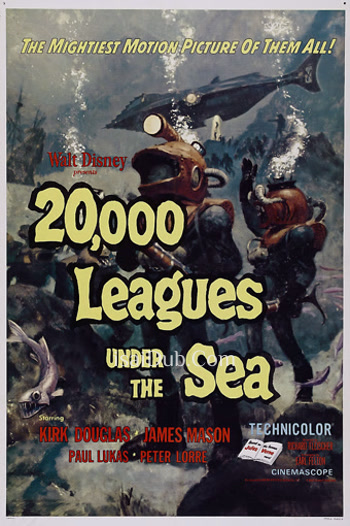 20000 Leagues Under The Sea (1954) - Tamil Movie Poster