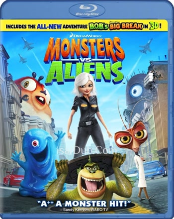 Monsters vs Aliens (2009) - Tamil Movie Poster